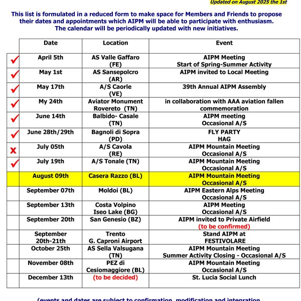 Association Activity Program 2025